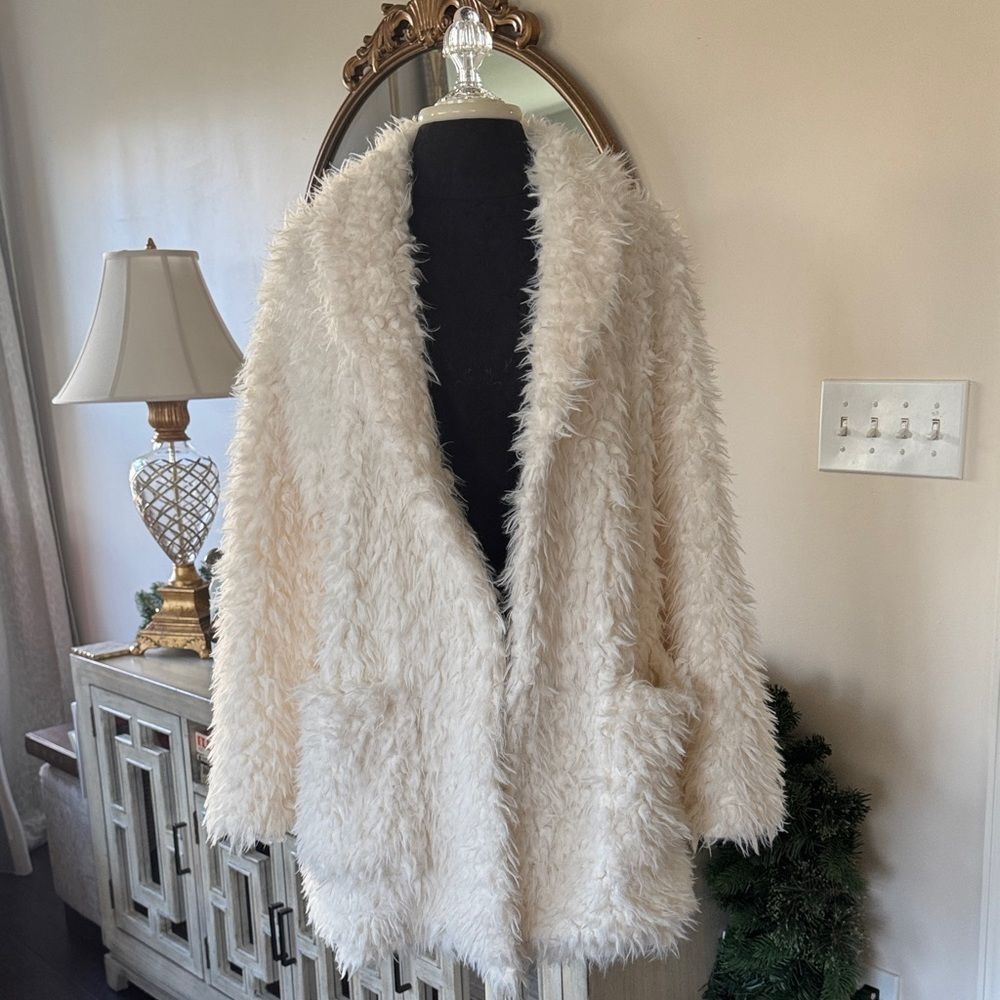 Aerie Cream Teddy Jacket
